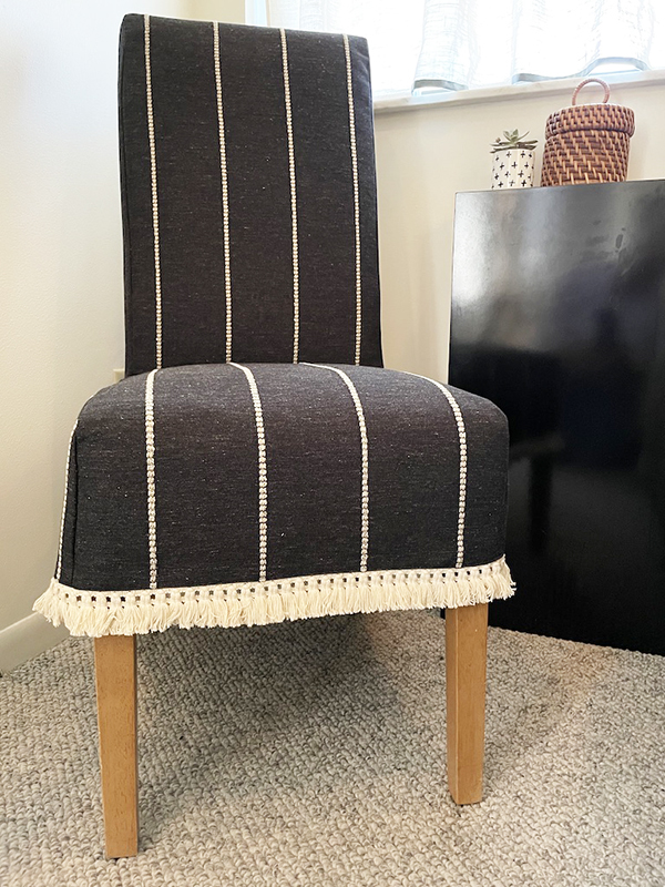 Cotton Tassel Fringe Trimmed Chair
